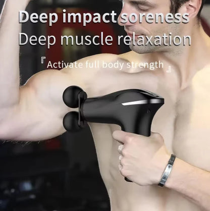 Electric Double Muscle Massager Gun | Deep Tissue Percussion Therapy for Pain Relief & Recovery