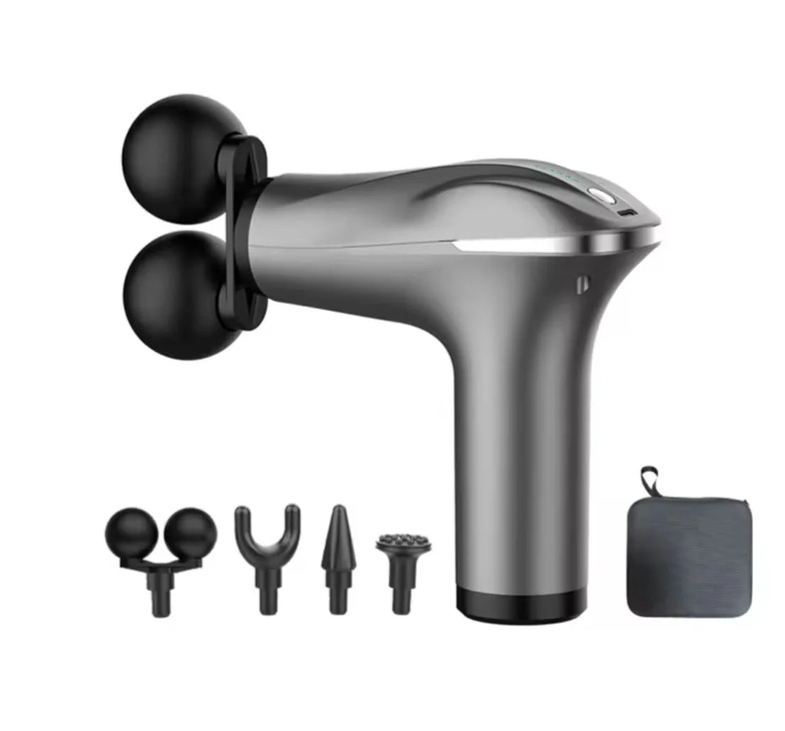 Electric Double Muscle Massager Gun | Deep Tissue Percussion Therapy for Pain Relief & Recovery