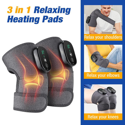 Electric Knee Massager | Smart Heat & Vibration Therapy for Joint Pain Relief