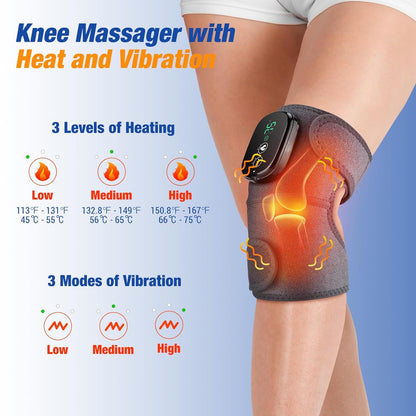 Electric Knee Massager | Smart Heat & Vibration Therapy for Joint Pain Relief