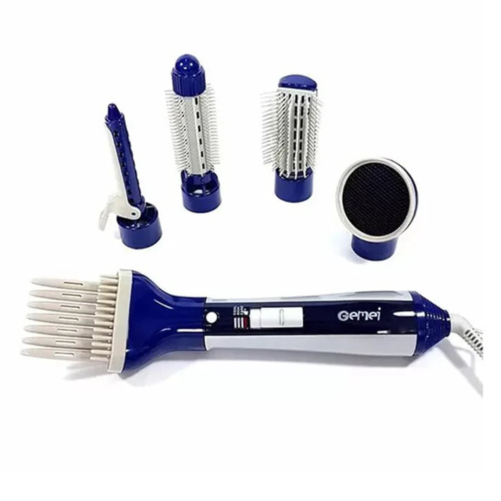 Gemei Hot Air Styler | 5-in-1 Hair Dryer & Volumizer Brush for Smooth Salon Blowouts