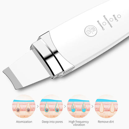 Ultrasonic Facial Skin Scrubber | Deep Pore Cleanser & Peeling Beauty Instrument