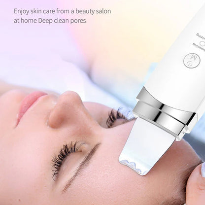 Ultrasonic Facial Skin Scrubber | Deep Pore Cleanser & Peeling Beauty Instrument